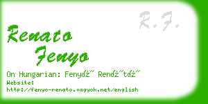 renato fenyo business card